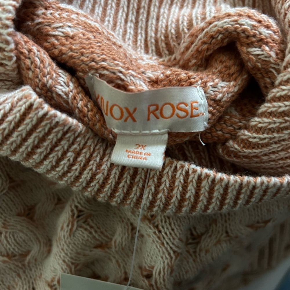 Knox Rose Cream Off-the-Shoulder Sweater with Chunky Knit - Picture 3 of 8